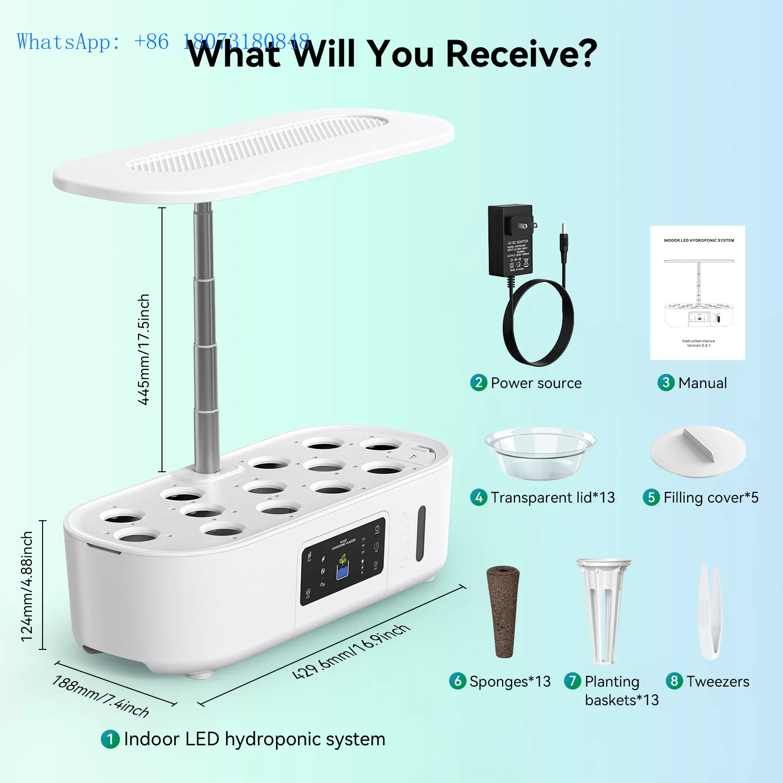 Sistema de cultivo hidropónico para interiores, autorriego inteligente, pequeño jardín, lámpara LED para cultivo de plantas, autocultivo