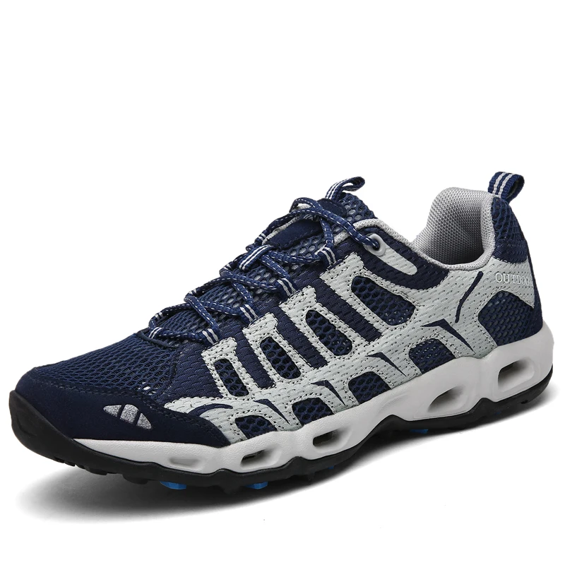 Men's Hiking Shoes Suede Leather Outdoor Shoes Wear-resistant Men Trekking Walking Hunting Tactical Sneakers