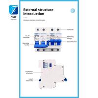 A55F-TOMZN 2P+2P MTS TOMZN AC Dual Power Manual Transfer Switch Circuit Breaker MCB 50HZ/60HZ