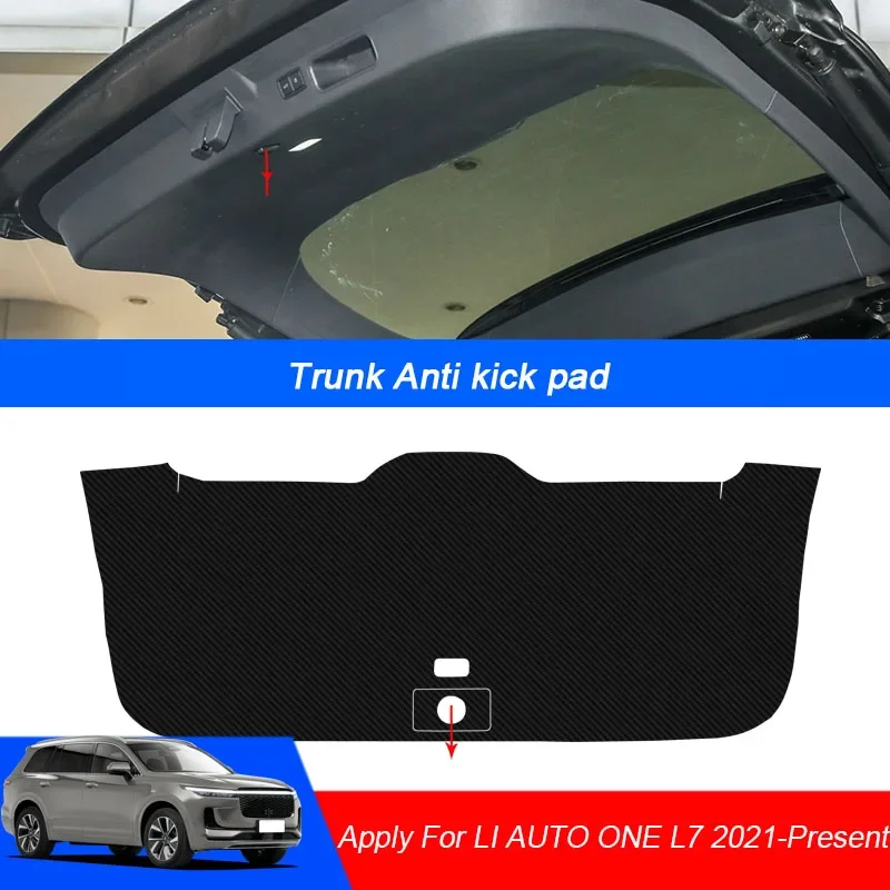 

Car PU Leather Anti-kick Mat Trunk Weather Dustproof Tailgate Interior Protect Sticker Accessory For LI AUTO ONE L7 2021-Present