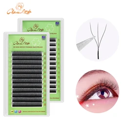 GLAMLASH W Form Wimpern Extensions 3D4D5D Vorgefertigten Volumen Fans W Stil Einzelnen YY Wimpern Falsche Wimpern Natürliche Make-Up-Tool