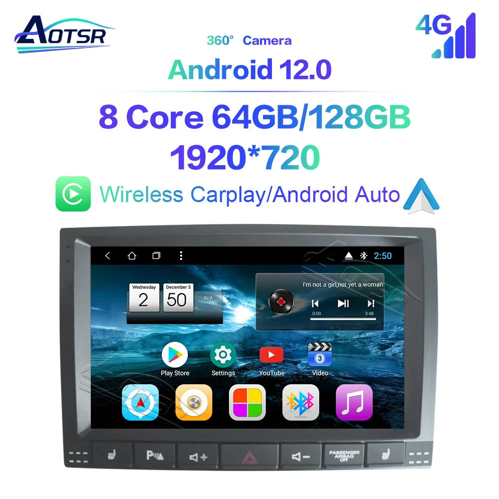 

Car Radio For Volkswagen VW Touareg 2002-2009 Wireless Carplay Android 13 Auto Car Stereo Multimedia Player Carplay Unit DSP 4G