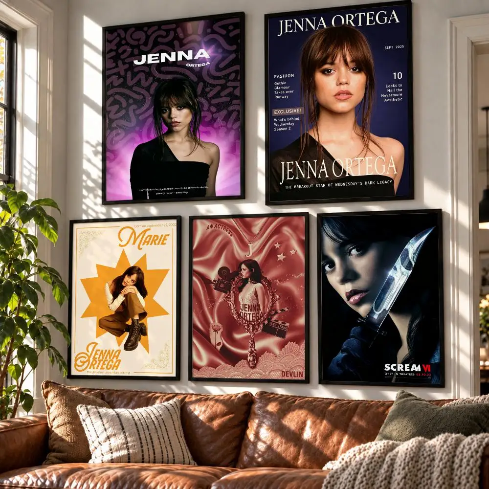 actress Jenna Ortega Poster HD Poster Self Adhesive Waterproof Wall Art Print Bedroom Living Room Modern Decor Gift