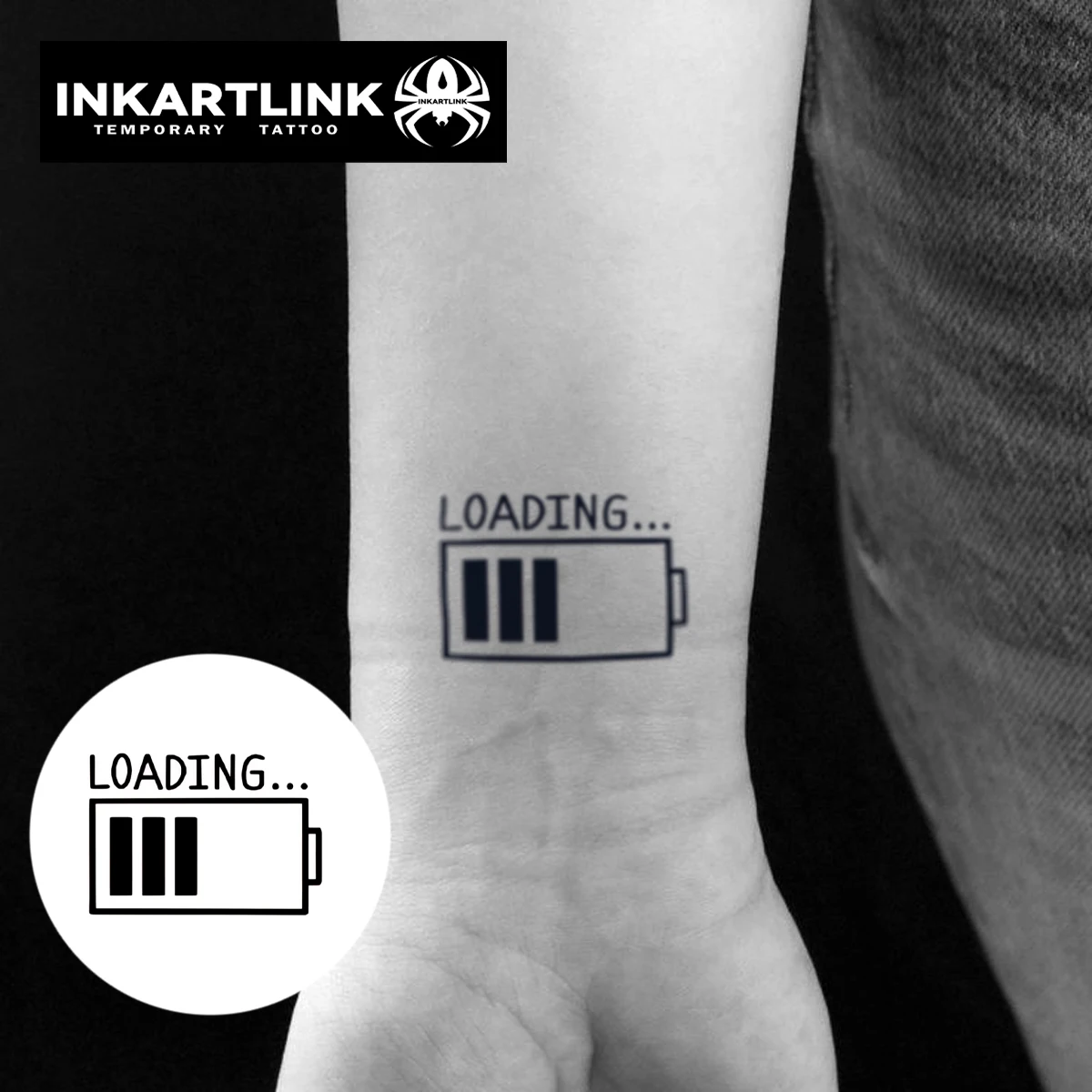 3 pcs Loading Temporary Tattoo,Lasts To 15 Days New Technology Magic Waterproof Semi Permanent Sticker.