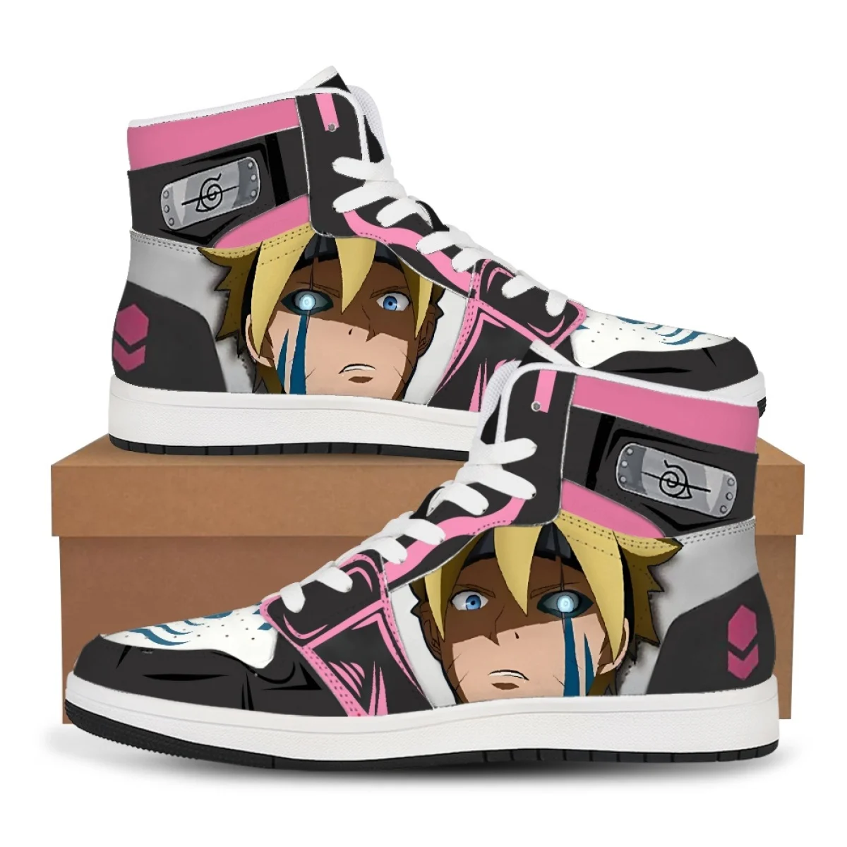 

Naruto Anime High-Tops Sneakers Cartoon Printing Comfortable Flat Shoes Men Casual Shoes Basketball Shoes Couple Birthday Gift