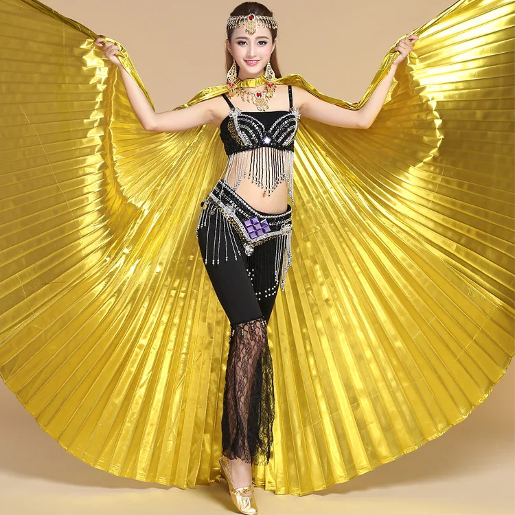 Ali di danza del ventre ali di iside accessori per la danza del ventre Bollywood bastoncini egiziani orientali Costume adulto bambini bambini donne