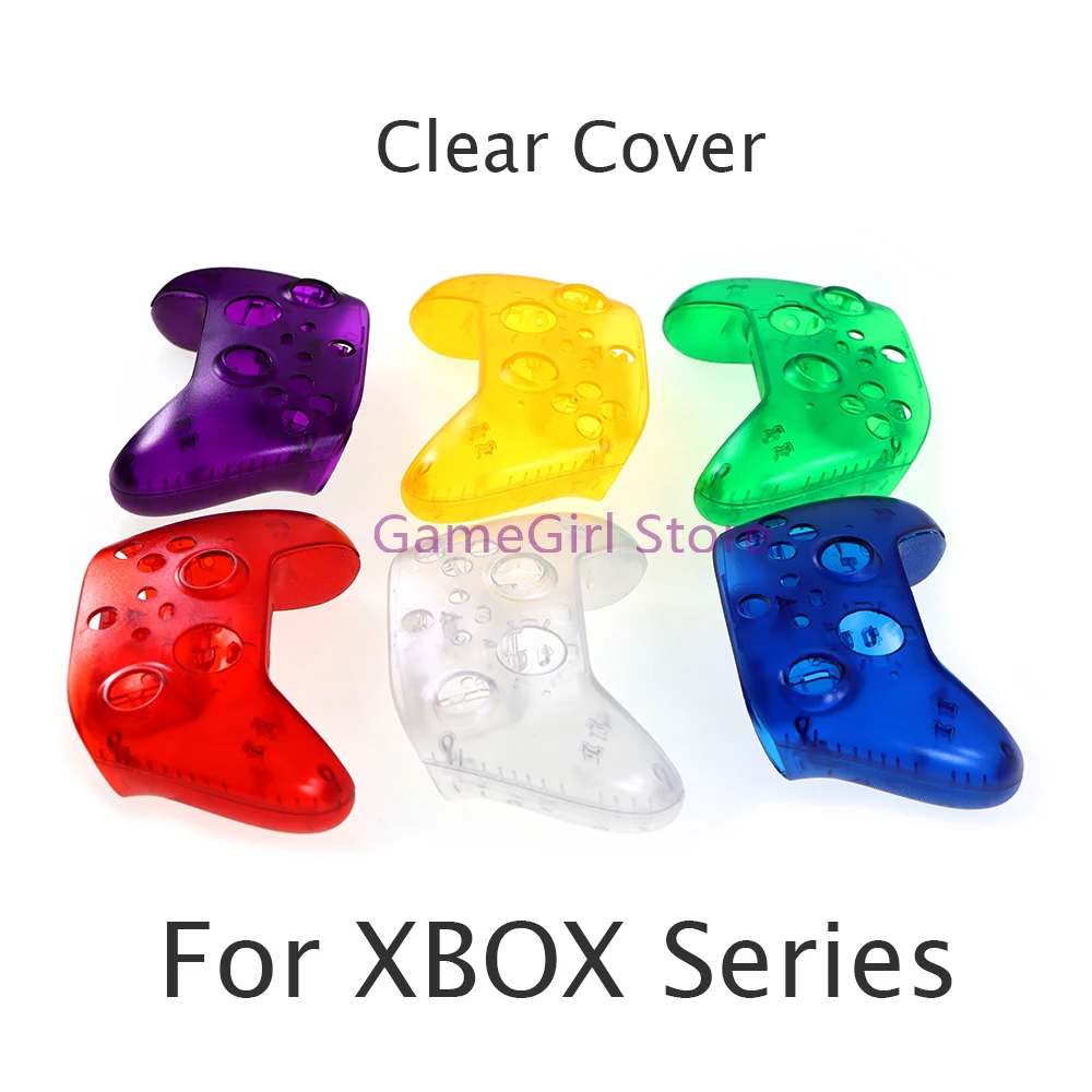 10sets Clear Transparent Plastic Front Back Cover Housing Shell Faceplate Case For Xbox Series X S Controller Replacement