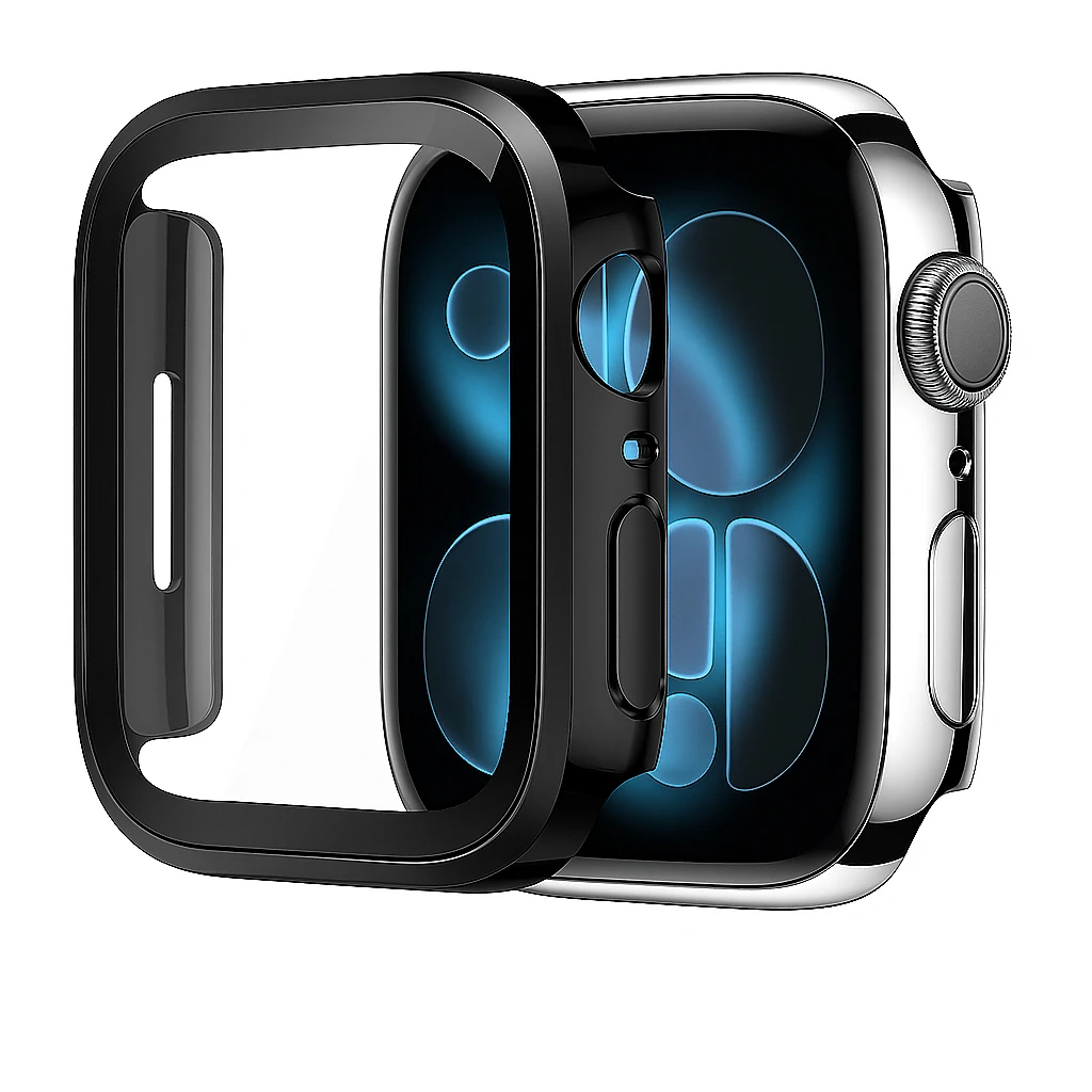 Abdeckung für Apple Watch 11 Gehäuse 46 mm 42 mm 45 mm 44 mm 49 mm 41 mm 40 mm gehärtetes Glas Displayschutzfolie Serie 10 7 8 9 SE 6 Ultra 2 3