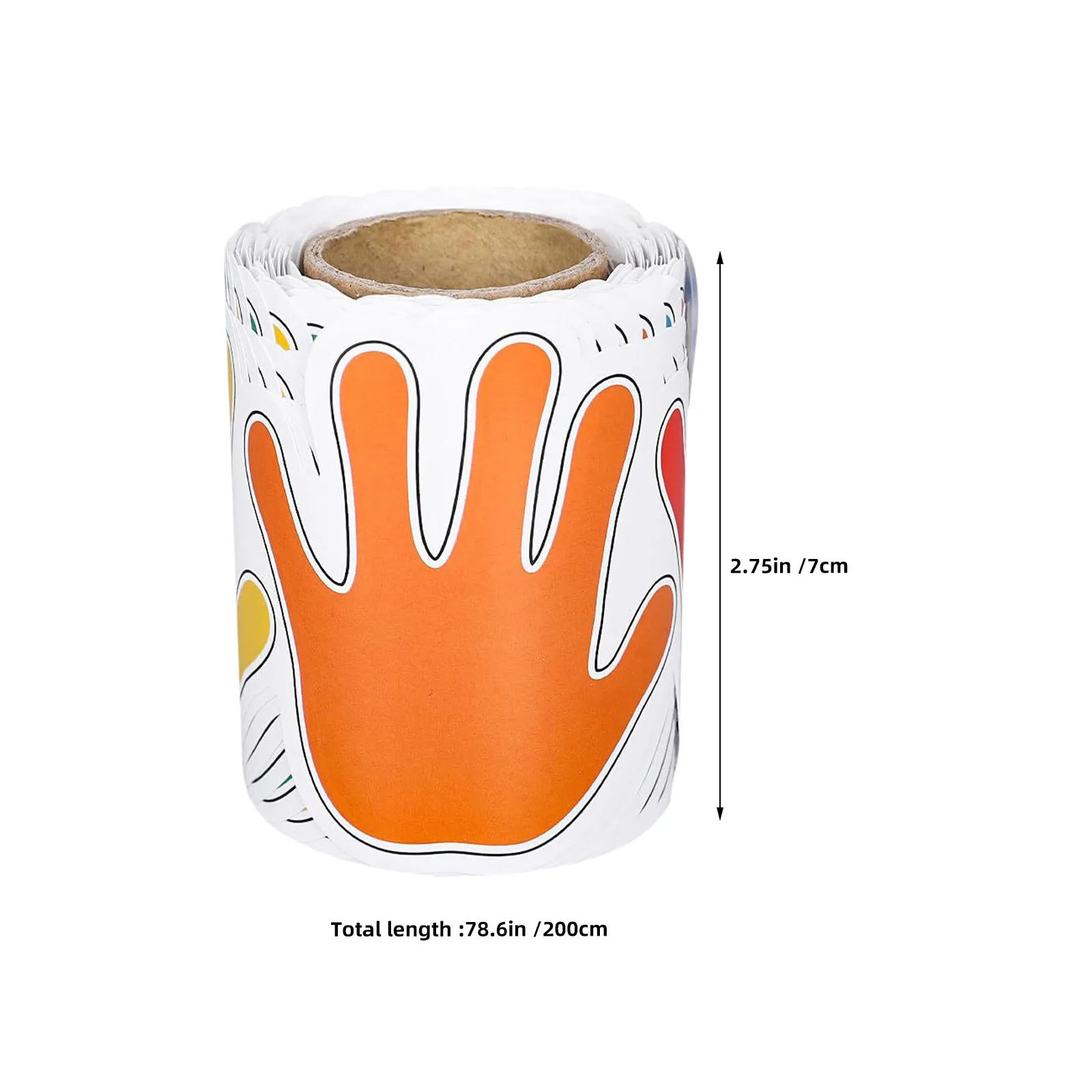 1 Roll Colorful Handprint Bulletin Board Borders Adhesive Border Trim Classroom Decor Birthday Chalkboard Display 65.6ft
