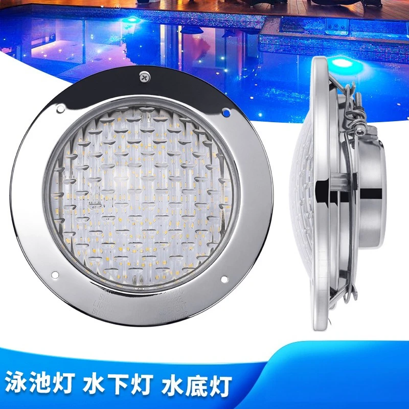 RGB Recessed LED Pool Light, Full Stainless Steel Housing Underwater Light 316 Underwater Light Replacement Bulb