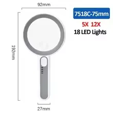 Handlupe, wiederaufladbar, 12-fache Lupe mit LED-Licht, 3 Modi für Senioren, Lesen, Reparieren, Schmuck, Basteln, Inspektion – Detail 10