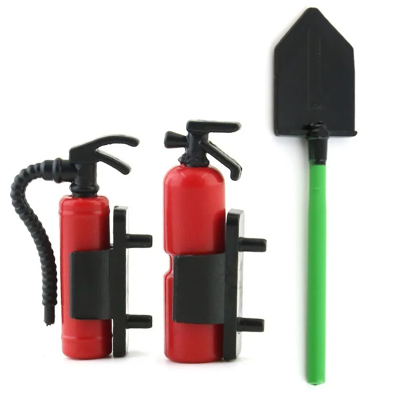 

Simulation Fire Ex-tinguisher & Military Shovel for 1/10 RC Climbing Car TRX4 TRX6 SCX10 D90 Tools Decorations Accessories