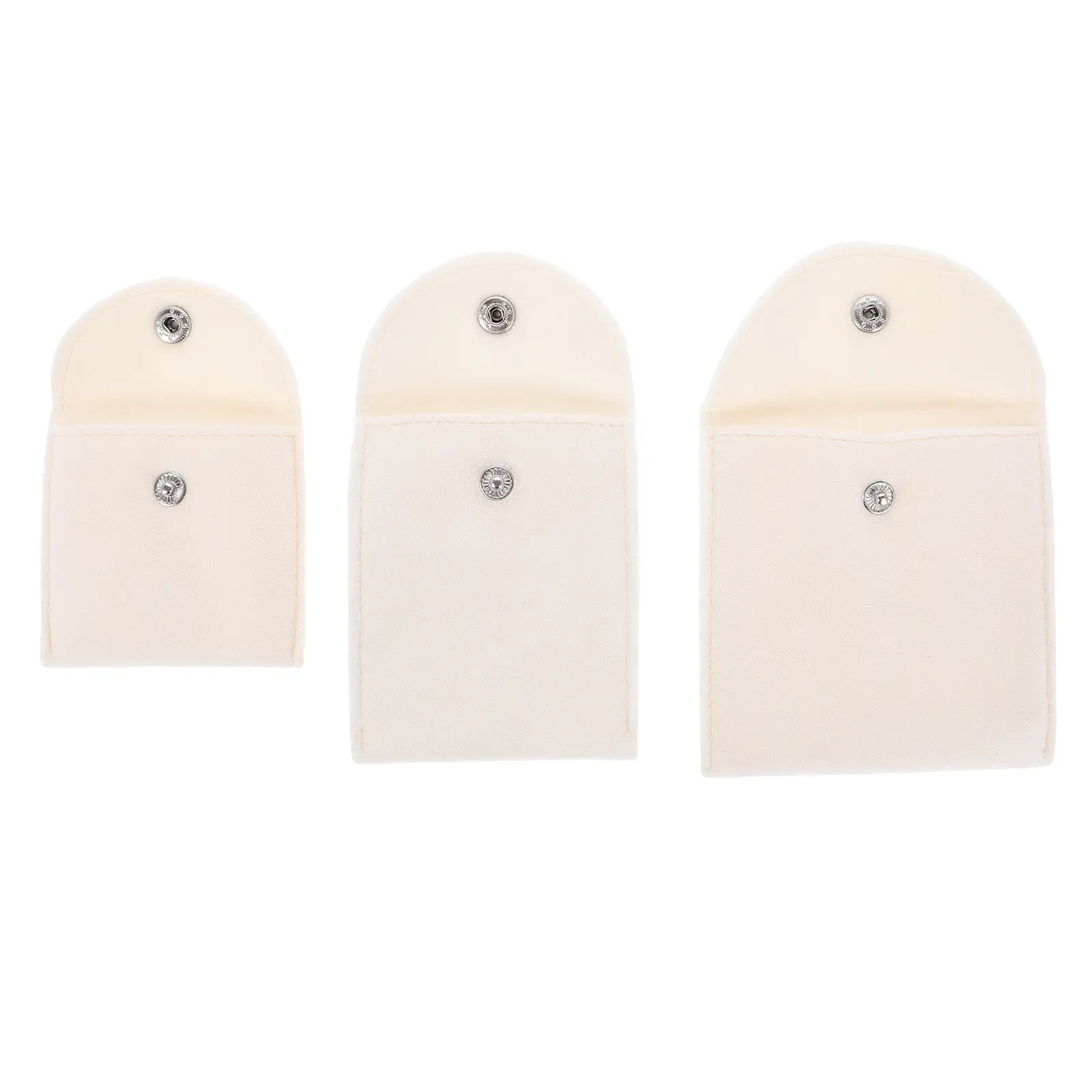 3Pcs Jewelry Organizer Pouches Snap Button Closure Small Jewelry Storage Bags for Travel Rings Necklaces Bracelets Earrings Coin