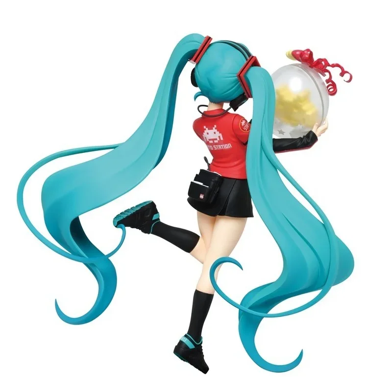 Japonia oryginalna figurka Anime Hatsune Miku Uniform Ver śliczne figurki zabawki dla chłopców dziewcząt dzieci prezenty ozdoby modelowe