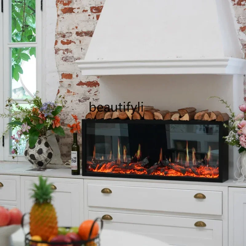 

NQ Custom fireplace simulation fire electronic fireplace decorative cabinet simulation fire heater electronic holography