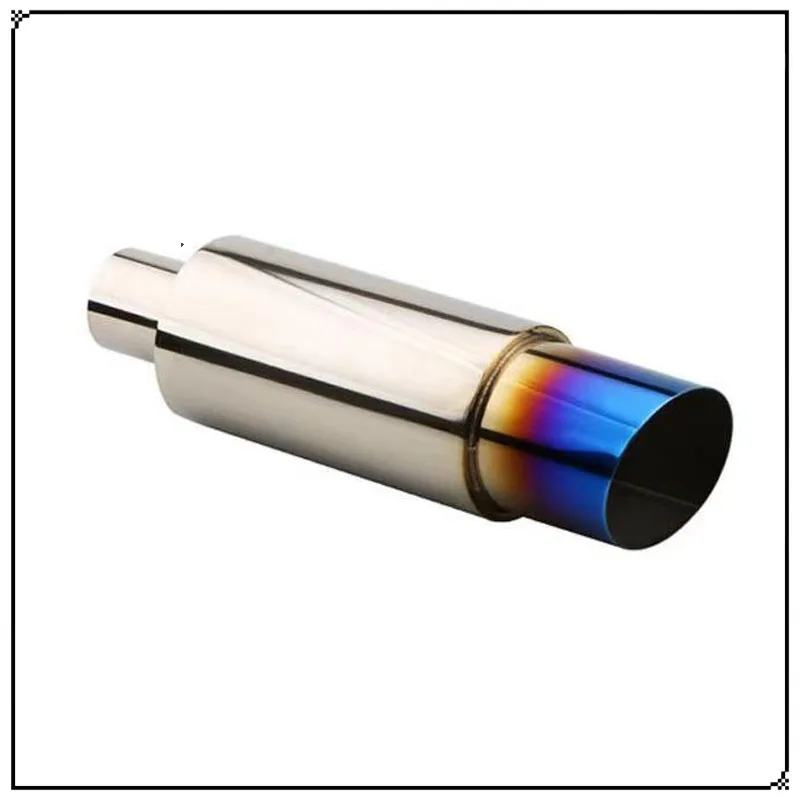 

Car Modified Exhaust Pipe Stainless Steel Straight Drum Silencer Rear Exhaust Pipe Modified 55mm Interface Tail Throat