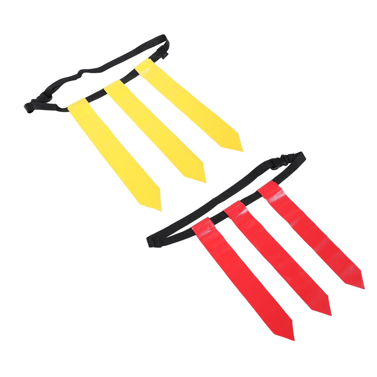 2 Buah Sabuk Flag Football untuk Latihan Bahan Nylon PVC yang Tahan Lama Mudah Dibawa dan Disimpan untuk Tim Remaja dan Dewasa Sabuk Flag Football