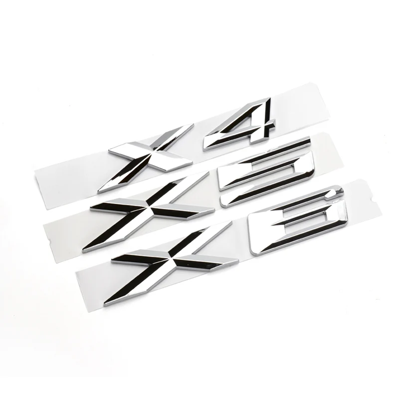 3D Car Letters Trunk Badge Sticker For X1 E84 F48 X3 E83 G01 F25 X4 F26 G02 X5 E53 F15 E70 X6 E71 F16 Emblem Logo Lettering view 3