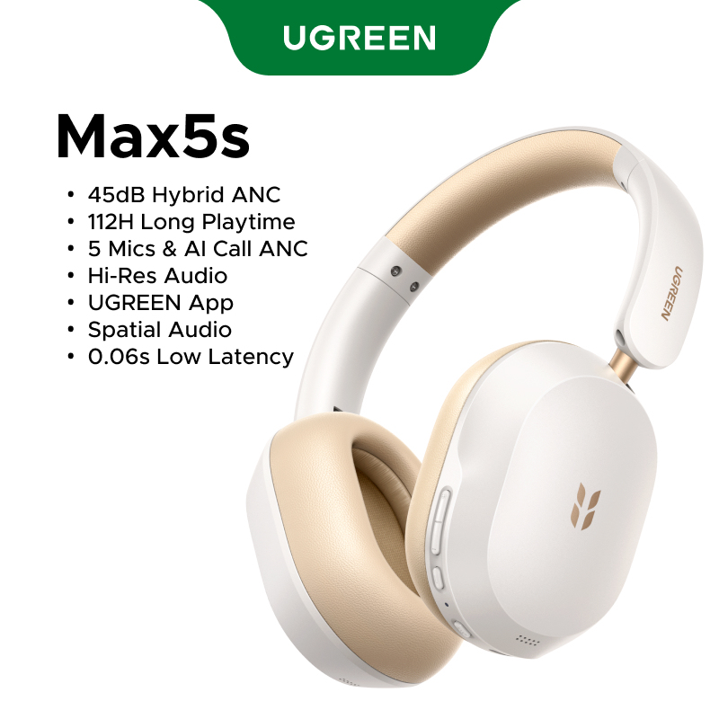  UGREEN MAX5S ANC Over-Ear Bluetooth Headphones, Wireless Gaming Headset, 2026 New Release