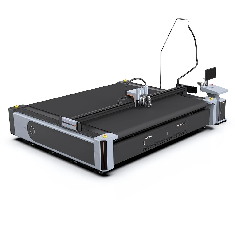 Automatic car interior cutting flat bed, carpet floor mat PVC EVA coil leather cutting machine
