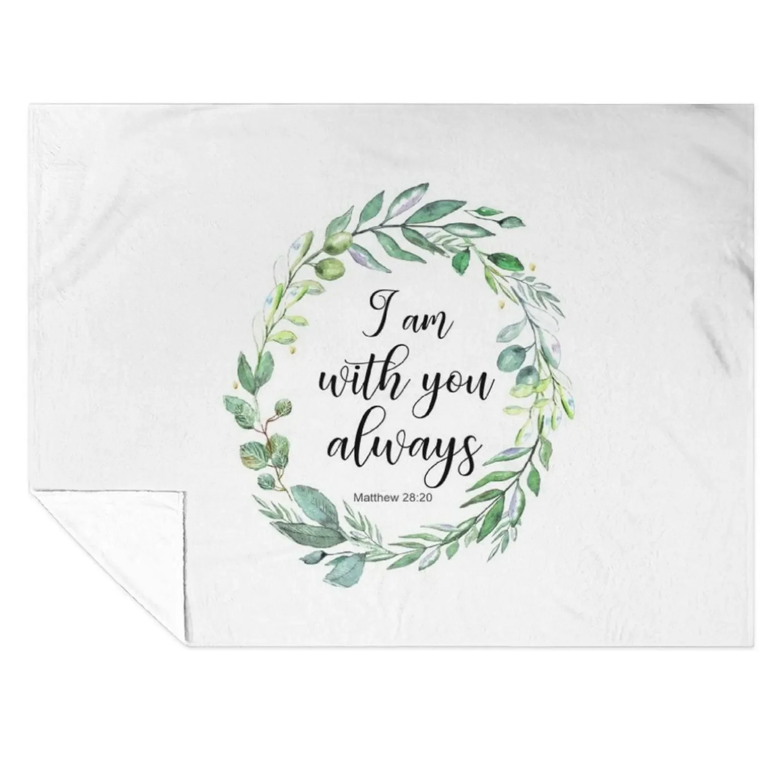 

I am with you always bible verse Matthew 28:20 Throw Blanket bed plaid Beach Hair funny gift Blankets