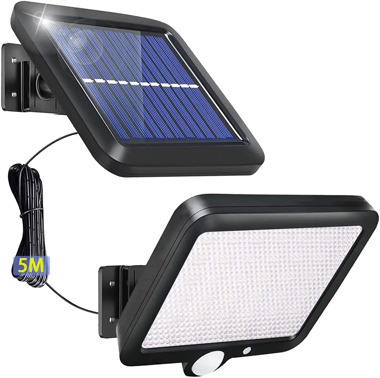 Luz de pared de energía Solar para exteriores, luz con Sensor de movimiento, 56 LED, luz nocturna de inundación de seguridad para Patio, garaje, entrada, valla de porche