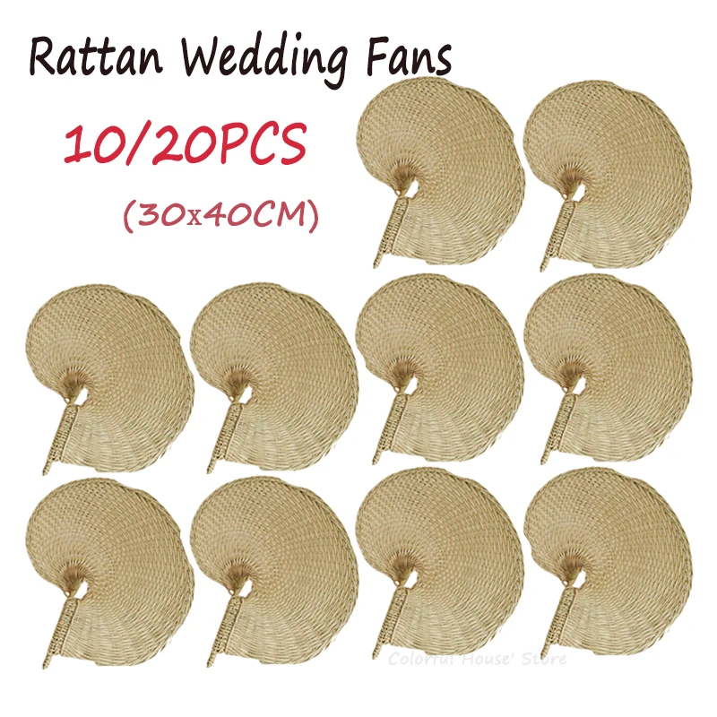 

10/20 шт., ручные вентиляторы из натуральной рафии, ручной ручной вентилятор из натурального пальмового листа для свадьбы, летние охлаждающие принадлежности, декор стен фермерского дома