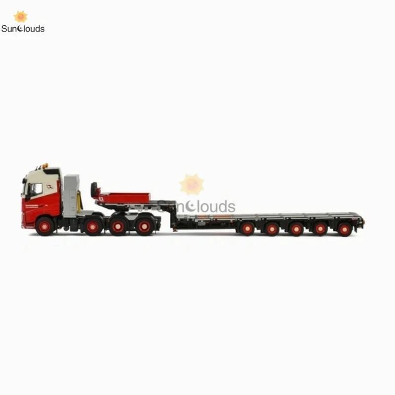 Alloy 1:50 Scale WSI Wagenborg VOL FH4 01-2015 GLOBETROTTER 8x4 MCO PX-5 AXLE Low Board Trailer Model Toy  Collection Gift