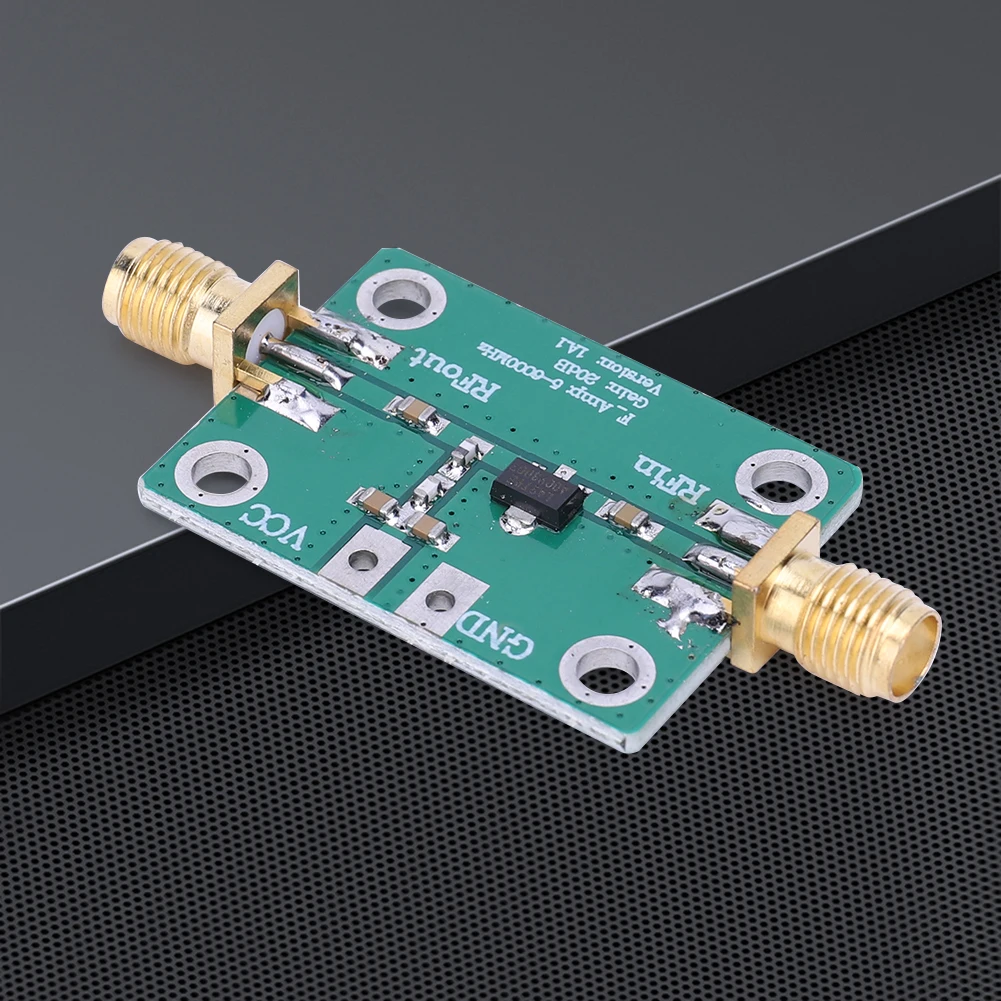 Ultra-wideband Radio Frequency Amplifier Module 5-6000MHz RF Wideband Amplifier Gain 20dB 85mA RF Signal Power Amplifier Board