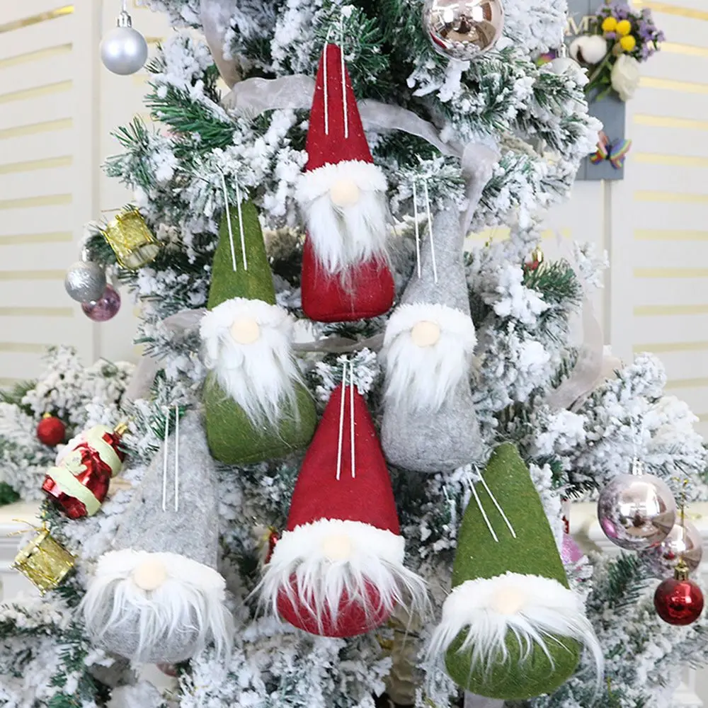 Santa Claus Ornaments Christmas Festival Decoration Hanging Pendants Xmas Tree Embellishment Stuffed Toys Christmas Dolls ﻿