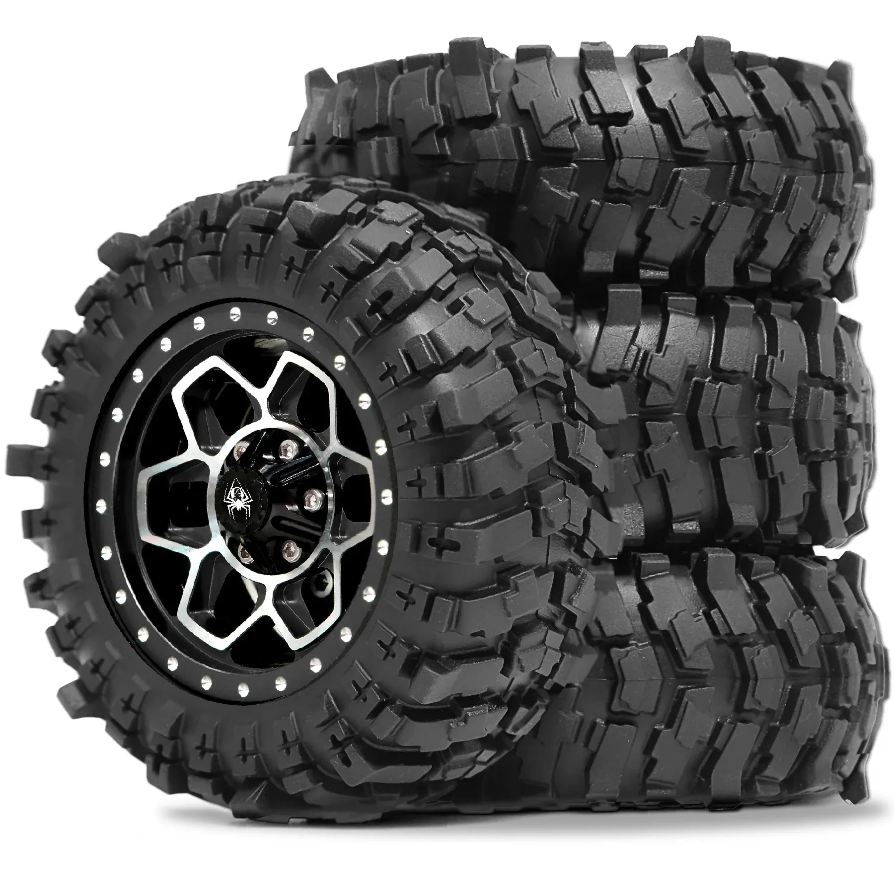 

1,9-дюймовые диски Beadlock с шинами внешним диаметром 88 мм для радиоуправляемых краулеров 1/12 MJX H12Y+, MN-128, MN-82S, LC79, MN-82