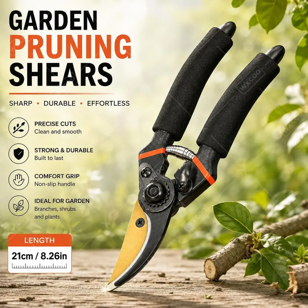 Labor-Saving Gardening Pruning Shears SK-5 Blade Scissors for Cut Pruning Trees Bonsai Fruit Tree Flowers Branches Garden Pruner