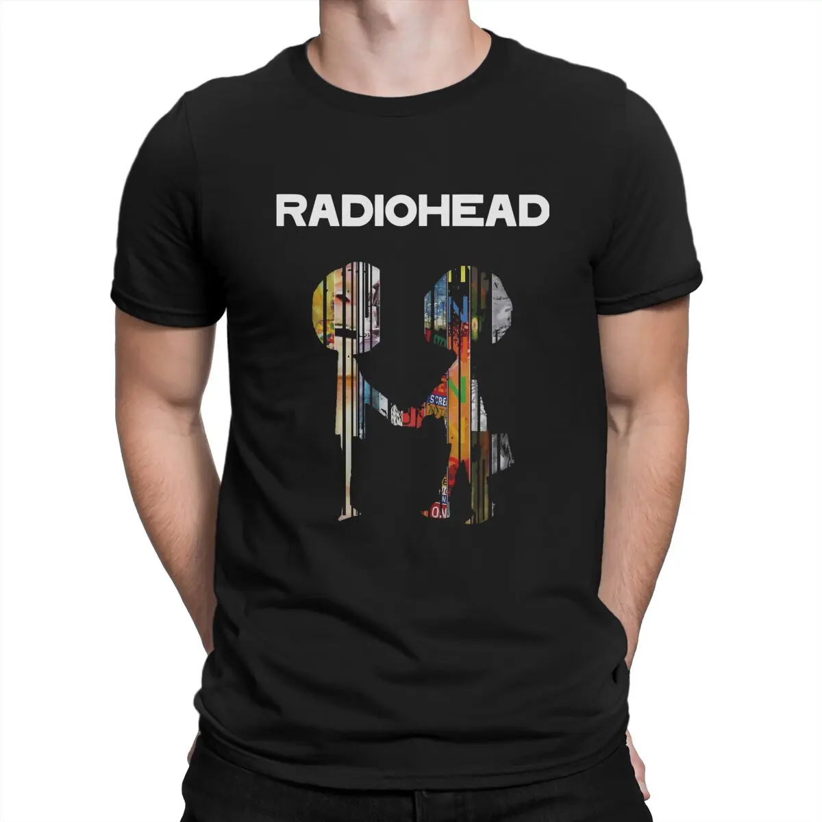 Shake Hand T-Shirt for Men R-Radiohead Novelty 100% Cotton Tee Shirt O Neck Short Sleeve T Shirts New Arrival Tops