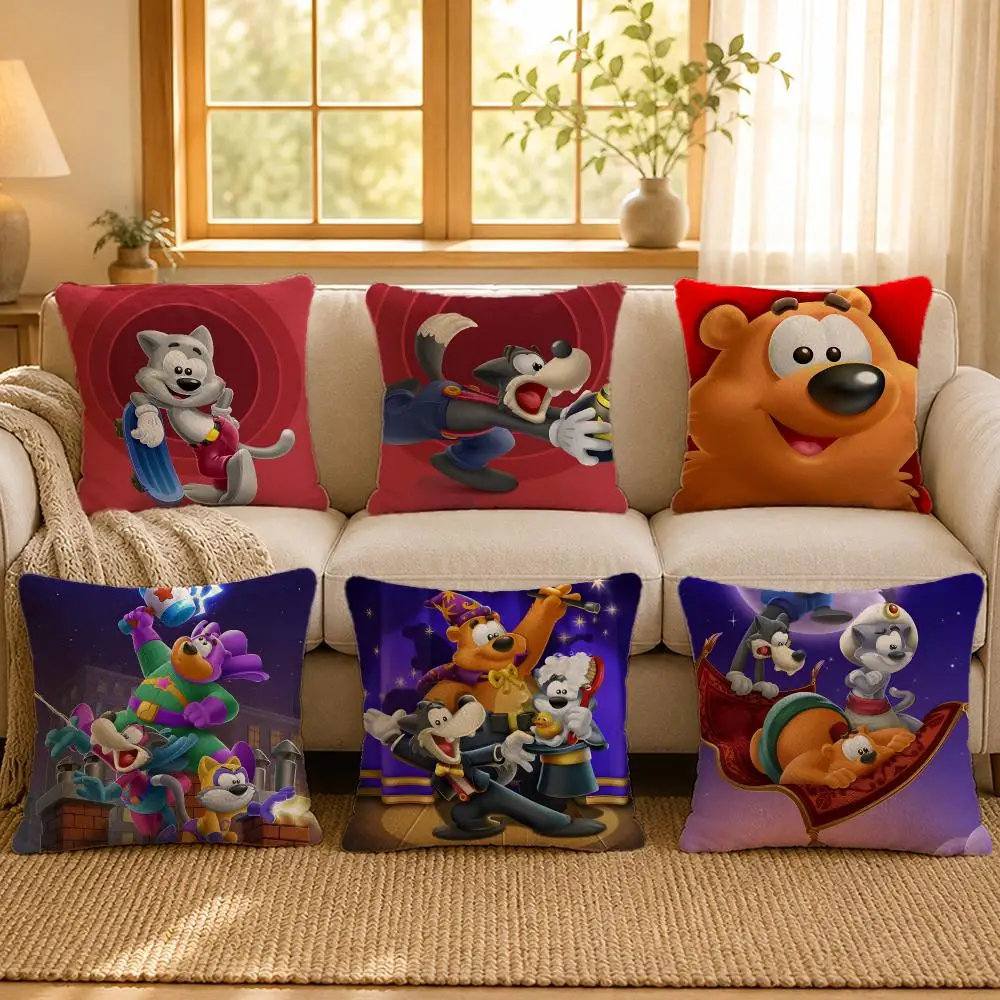 Puzzle Toon Blast Mobile Game Cushion Cover Personalized Short Plush Soft Bedroom Sofa Home Decor Gift