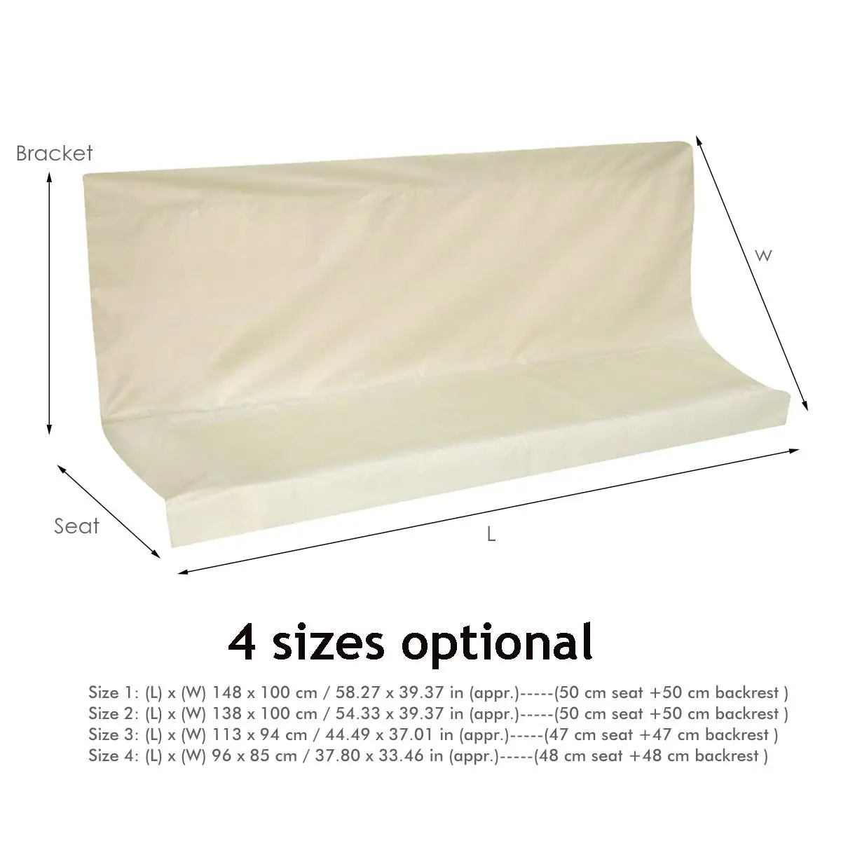 2/3 Seater Swing Cover for Chair Bench Replacement Garden Waterproof Outdoor All-Purpose Covers Hammock Dust Covers