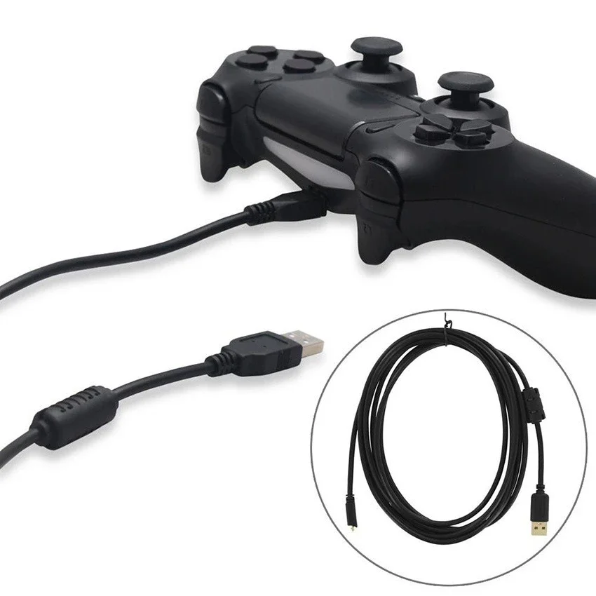 1.8M/2M Oplaadkabel Voor PS4 Controller Gamepad USB Datakabel Voor PS4/PS4 Slim/PS4 Pro joystick Consoles Accessoires