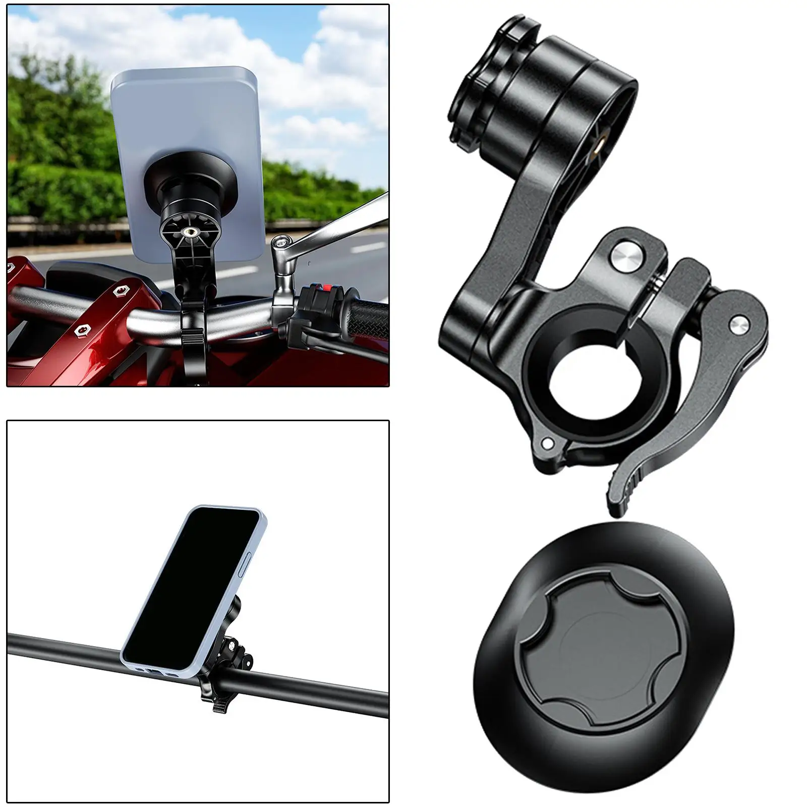 

Mountain Bike Phone Mount Cycling Mobile Phone Clip with Adapter Bicycle Cell