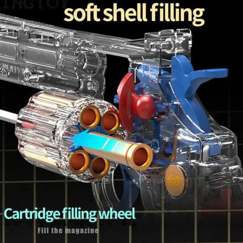 Toy Gun Kids Revolver Airsoft Pistol Paintball Soft Bullet Gun Toy Gun Boy Shooting Weapon War Trauma Fake Gun Bb Pistol Kt500