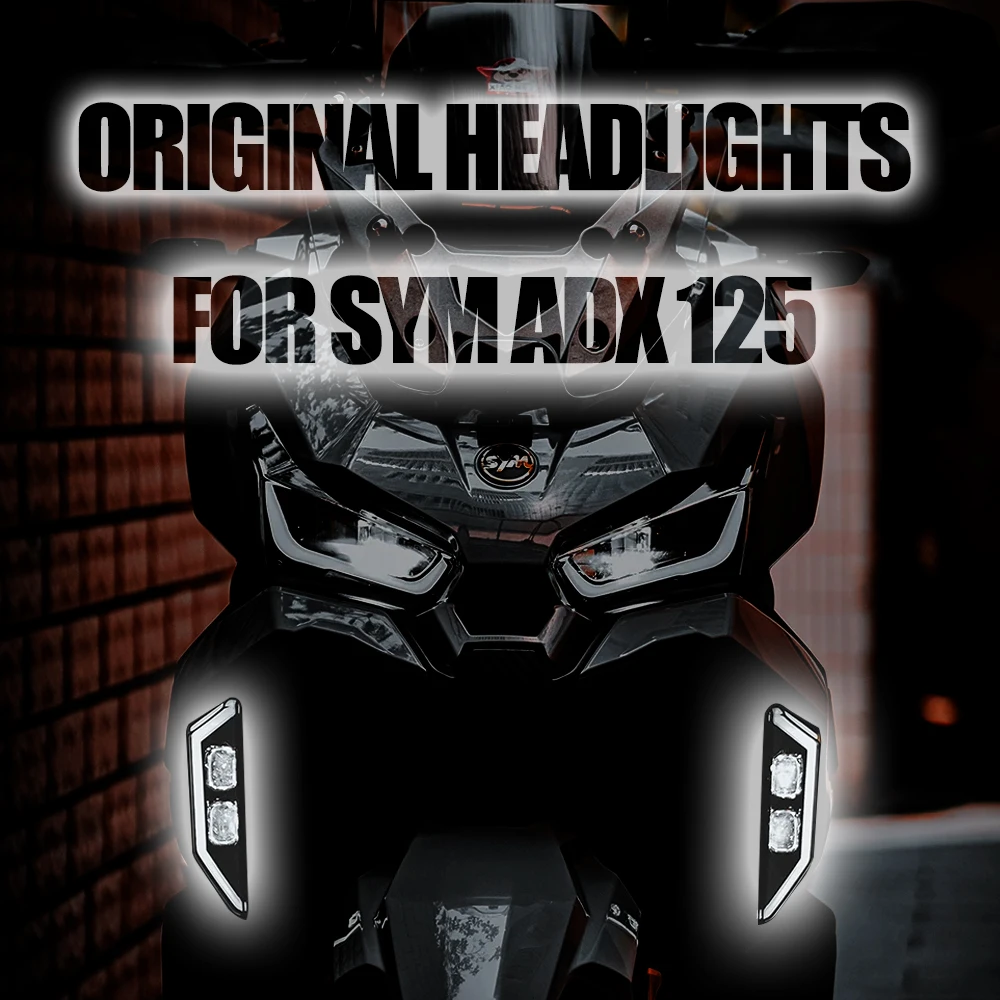 For SYM ADX 125 adx125 Motorcycle Day Running Lights Retrofit Four Lens Running Lights Fog Lights Lift Lighting Accessories