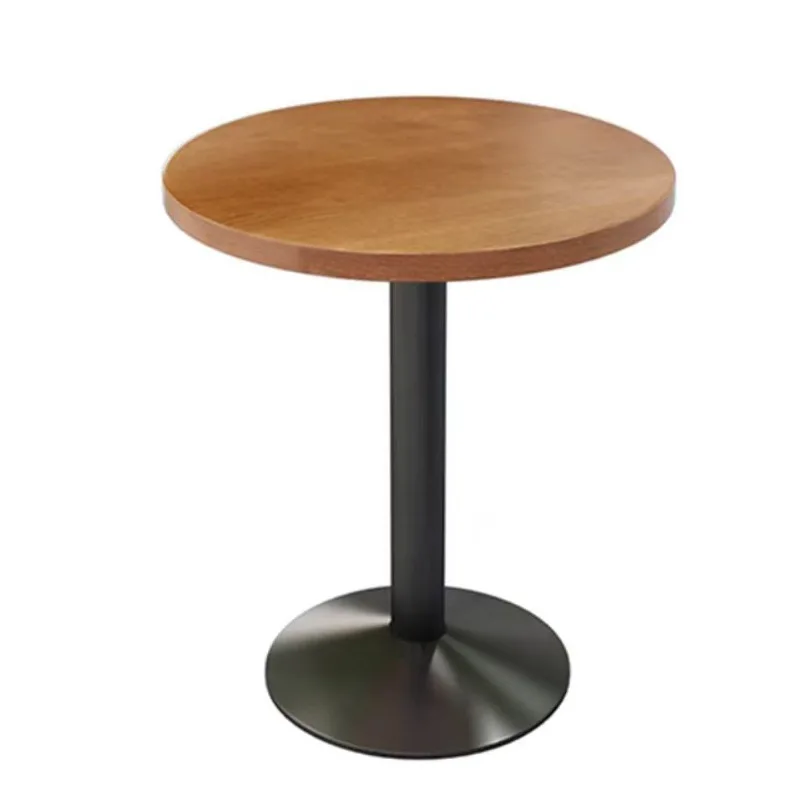 

American retro cafe antique tables and chairs solid wood dining table card seat combination baking cake shop pub small square ta