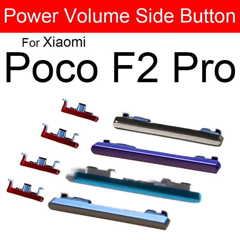 Botón lateral de encendido/apagado para Xiaomi Poco F1 F2 F3 M3 X3, Control de volumen de Audio, botón de llave lateral, piezas de repuesto de reparación