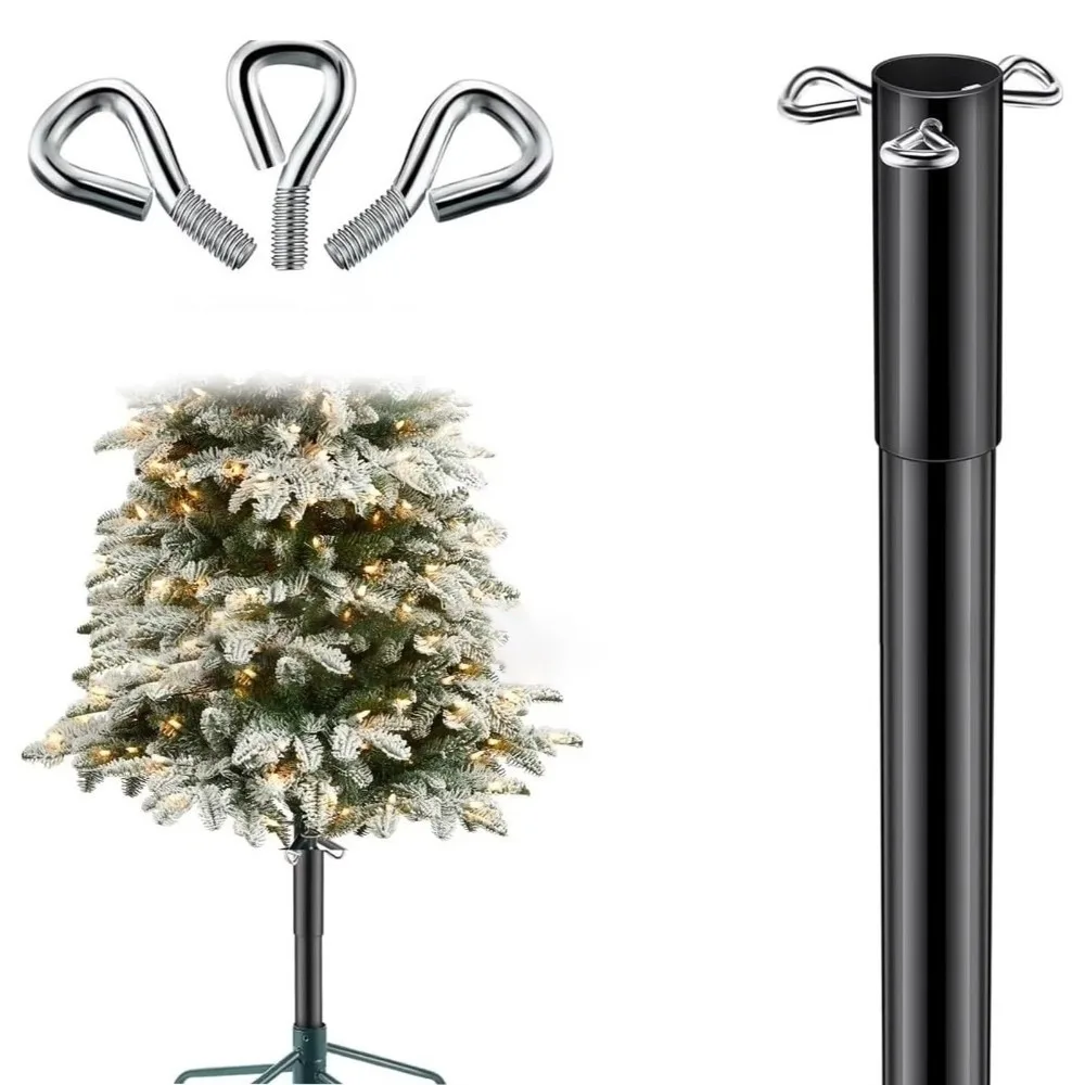 Metal Artificial Christmas Tree Height Extender Easy Installation Adjustable Christmas Tree Base Raiser with 3 Fixing Screws