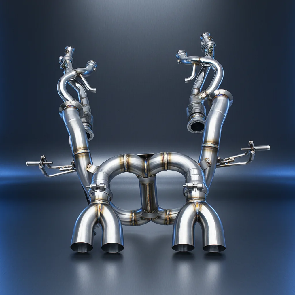 YK Complete Set Sport Exhaust For Lamborghini Revuelto 6.5L V12 2023-2025 Free Flow Downpipe Straight-through Catback Exhaust
