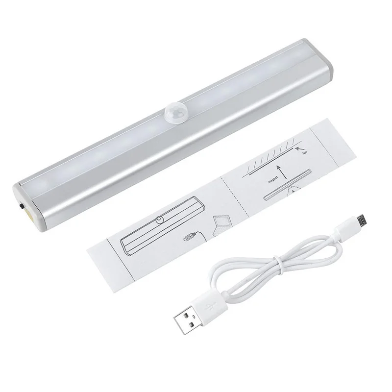 Smart 10led wiederauf ladbar/Batterie Modell Kleider schrank Lampe menschlichen Körper Infrarot Induktion schrank Lampe Korridor Nachtlicht