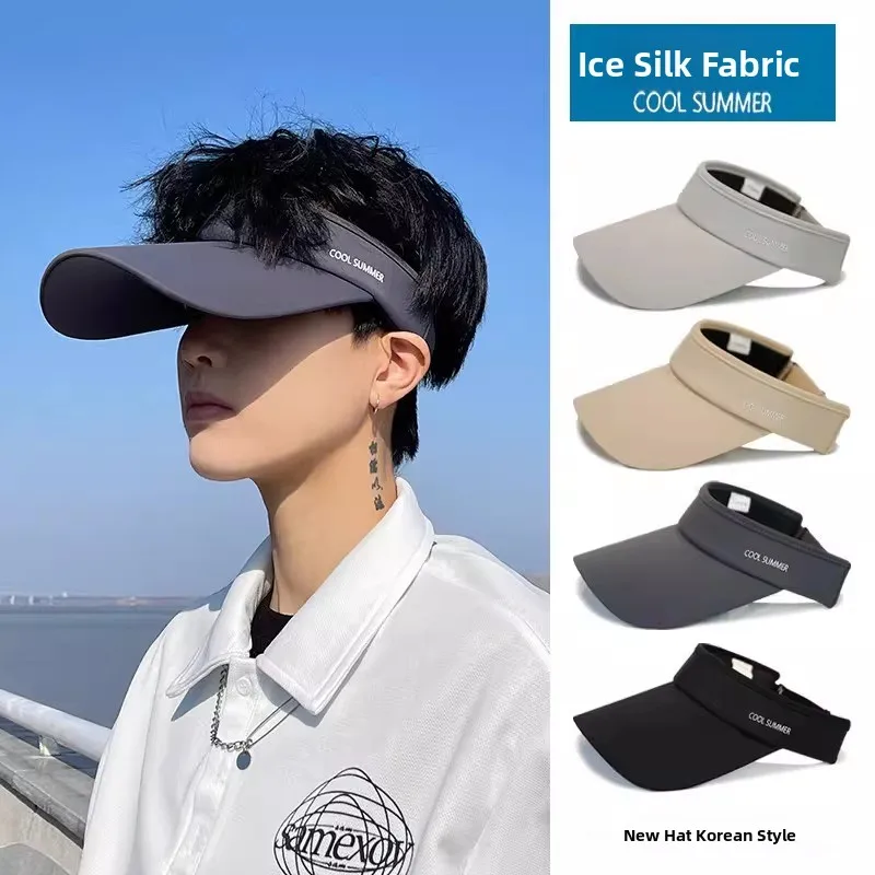 

Outdoor Cycling Sun Hat Men's New Summer Face Covering Small UV Protection Empty Top Hat Sports Cap Breathable Lightweight