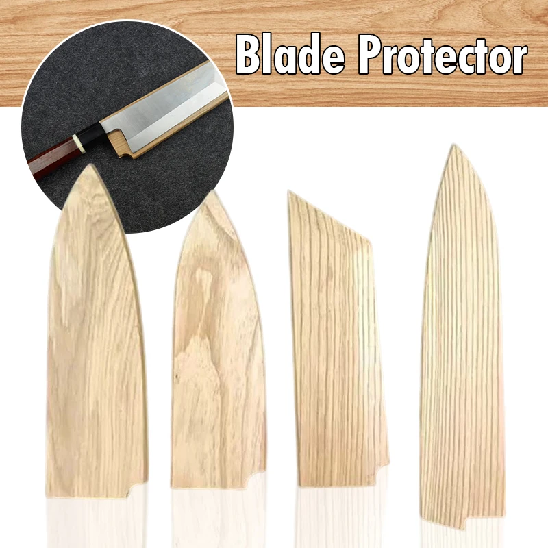 Chef's Knife Blade Protector Wooden Knife Sheath Blade Holder Scabbard Japanese Style Knife Cover Magnetic Attraction Sheath