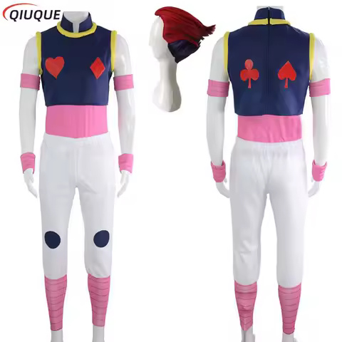 Hisoka Cosplay Costume Wig Men Women Anime Role Play for Comic Con Halloween Carnival Party Outfits