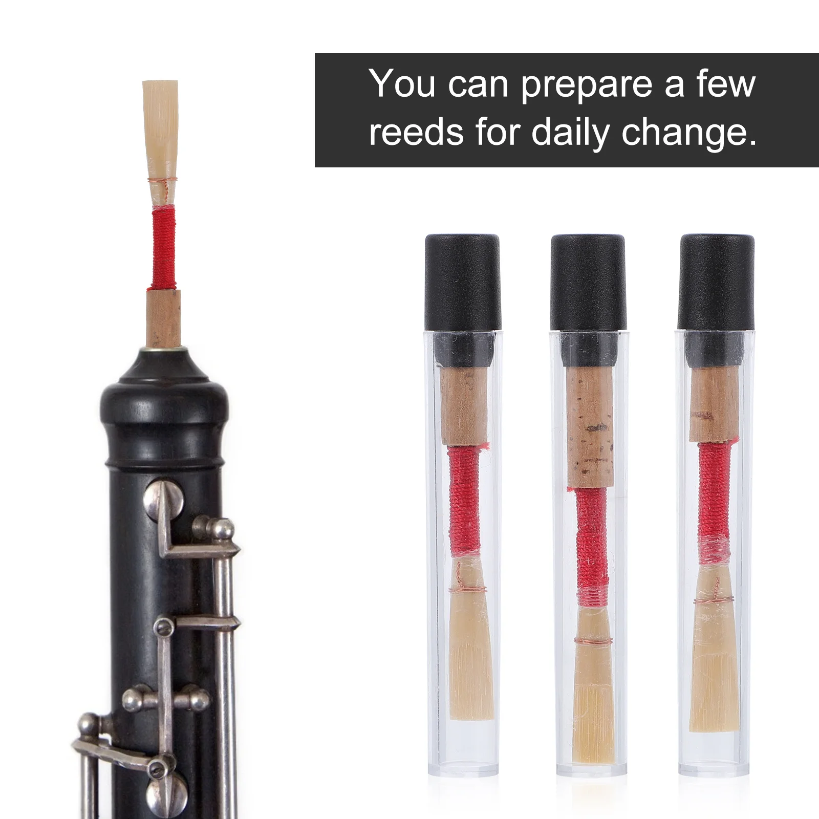 

3Pcs Premium Oboe Reeds Ecofriendly Durable Performance Replacements Perfect Gift for Oboists Wooden Reeds with Storage Boxes