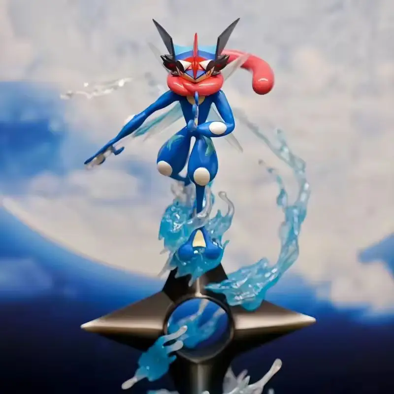 

Pokémon Gk Kaga Ninja Frog Anime Figure Gk Greninja Water Shuriken Move Art Gallery Pet Elf figure Model Doll Christmas toys Gif