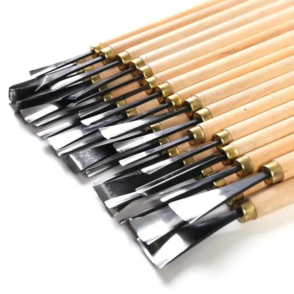 6/12/31PCS Combination Set Woodcarving Root Carving Tools East Woodworking Carving Knife Sharpening Knife Trimming Knife